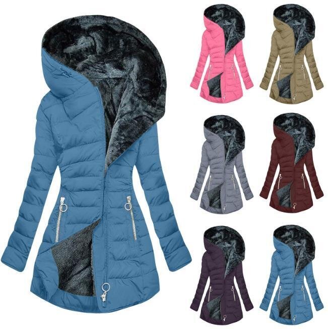 LRM4991★レディース 中綿ジャケット フード付き 綿服 裏起毛 冬服 カジュアルブルゾン 防寒 防風 ロングコート アウター拍卖