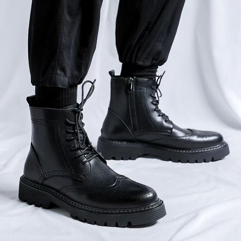 LRM5034★ショートブーツ メンズ マーティンブーツ ワークブーツ 革靴 ハイカット レザー エンジニアブーツ 大きいサイズ 防水 防滑拍卖