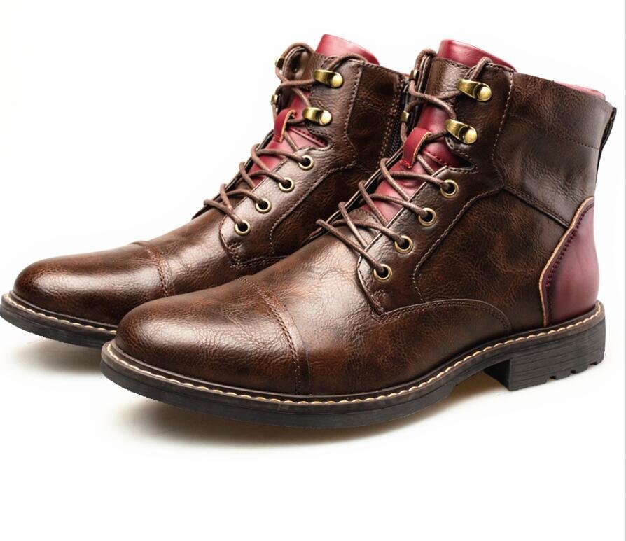 LRM4958★メンズ ショートブーツ バイクブーツ マーティンブーツ ワークブーツ 皮靴 レザーブーツ エンジニアブーツ 大きいサイズ拍卖