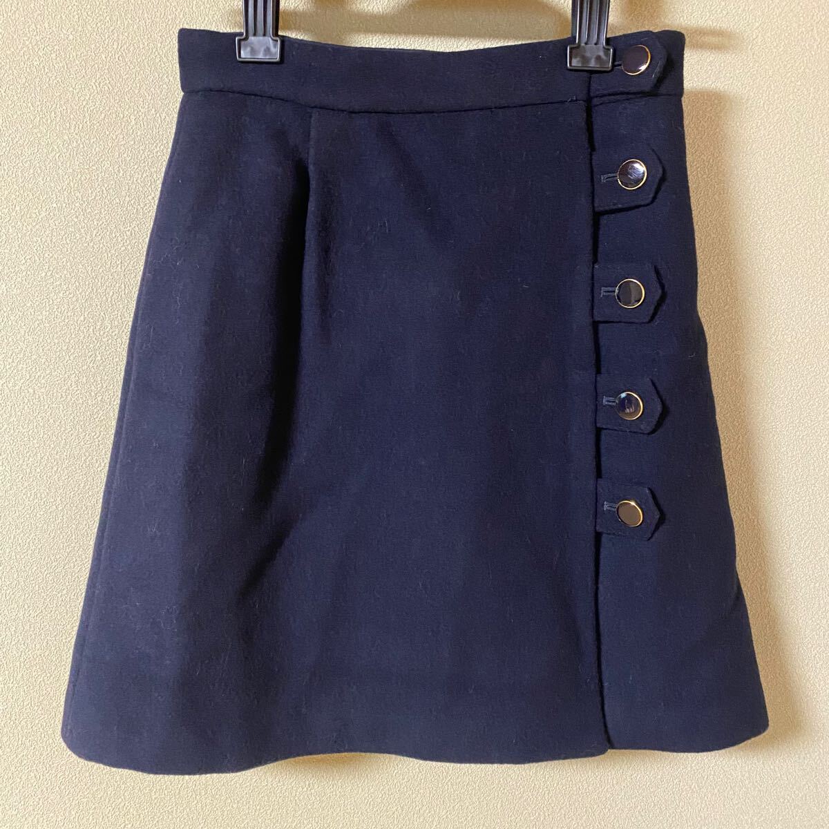 ジルスチュアート JILLSTUART 台形スカート ネイビー拍卖