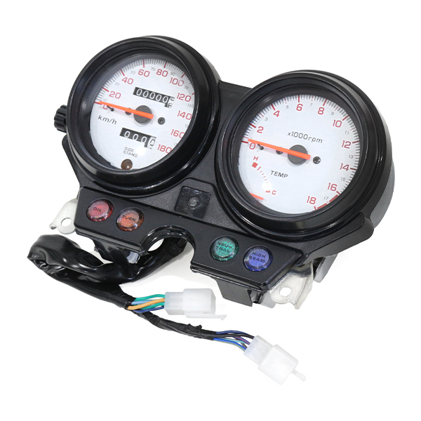 ю 【車種専用】 ホンダ ホーネット250 1996~1998 スピード メーター ユニット ホワイトパネル/ブラック/メッキ 6ピン/6ピン カプラーオン拍卖