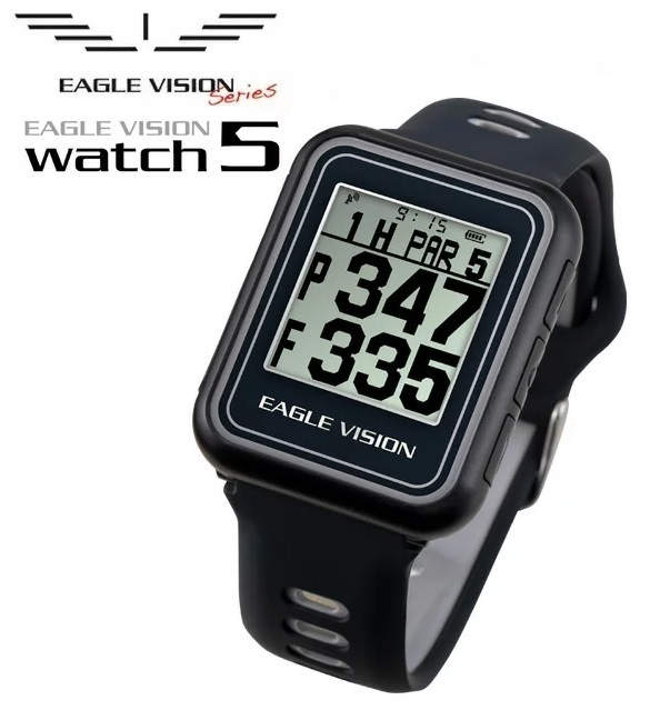 新品★朝日ゴルフ★EV-019 Type W★イーグルビジョン ウォッチ 5★EAGLE VISION watch 5★腕時計型★ブラック★送料無料拍卖