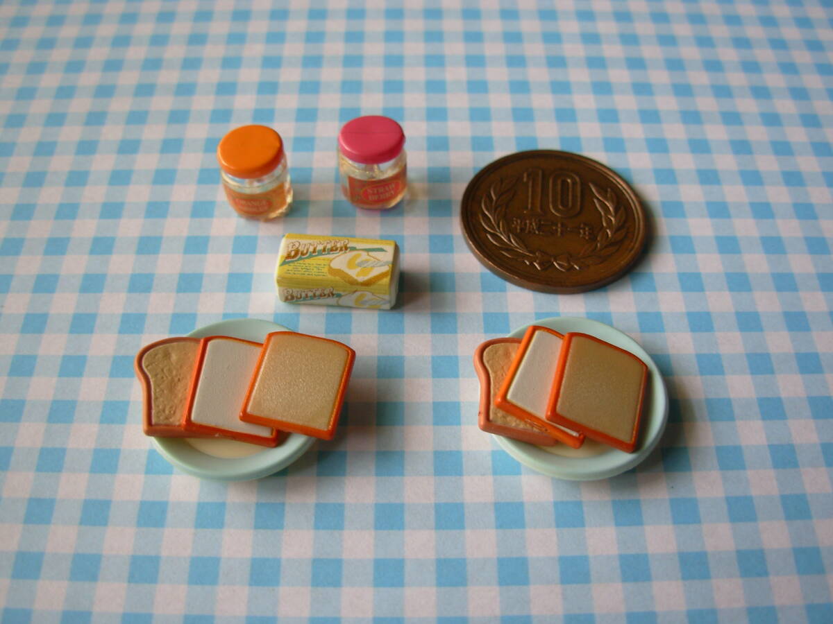 ◆ シルバニアファミリー パン3種各2枚・ジャム・お皿 キッチン小物 ◆拍卖