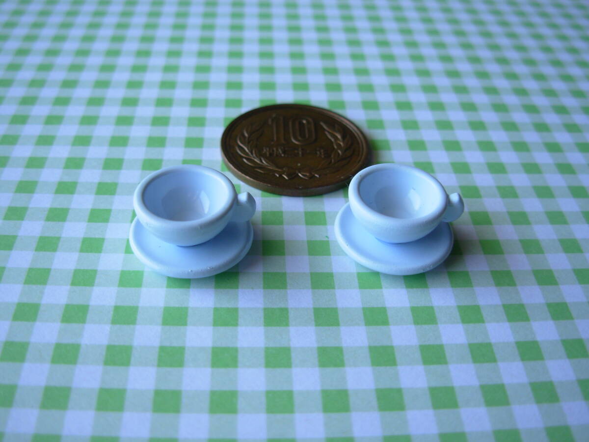 ◆ シルバニアファミリー カップ(青)・ソーサー(青) 各2 キッチン小物 ① ◆拍卖