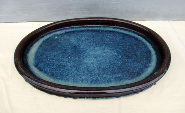 即決■宜鮑新興寶造 水盤 中国 海鼠釉■か-50拍卖