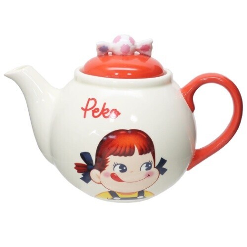 茶器! ☆不二家のペコちゃんティーポット☆ 新品 コーヒー 紅茶 ミルク ラテ エスプレッソ カプチーノ 急須 土瓶 やかん 鉄瓶 BR拍卖