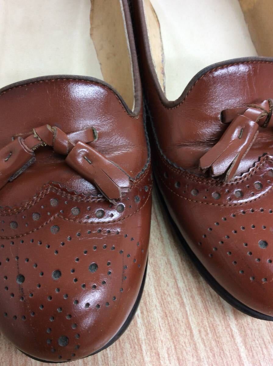美品 リーガル ウィングタッセル 24 ブラウン 茶 ●中敷き→革ソール交換済み 拍卖
