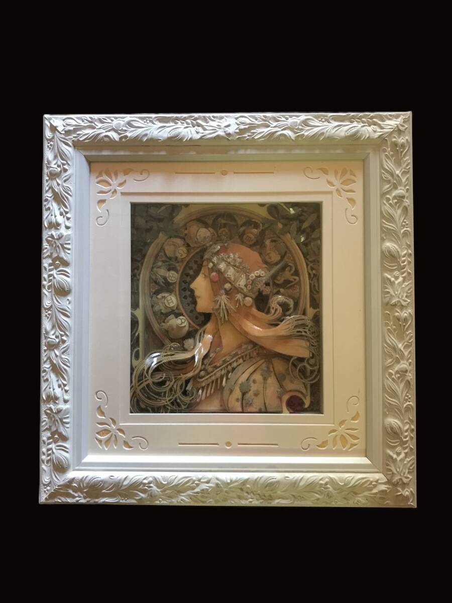 アルフォンス ミュシャ シャドーボックス完成品 中古 美品拍卖