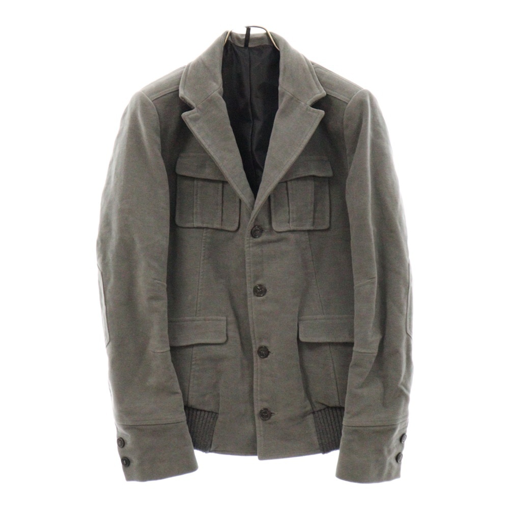 OFFICINA 36 フロントマルチポケット スタンドネック ジャケット グレー拍卖