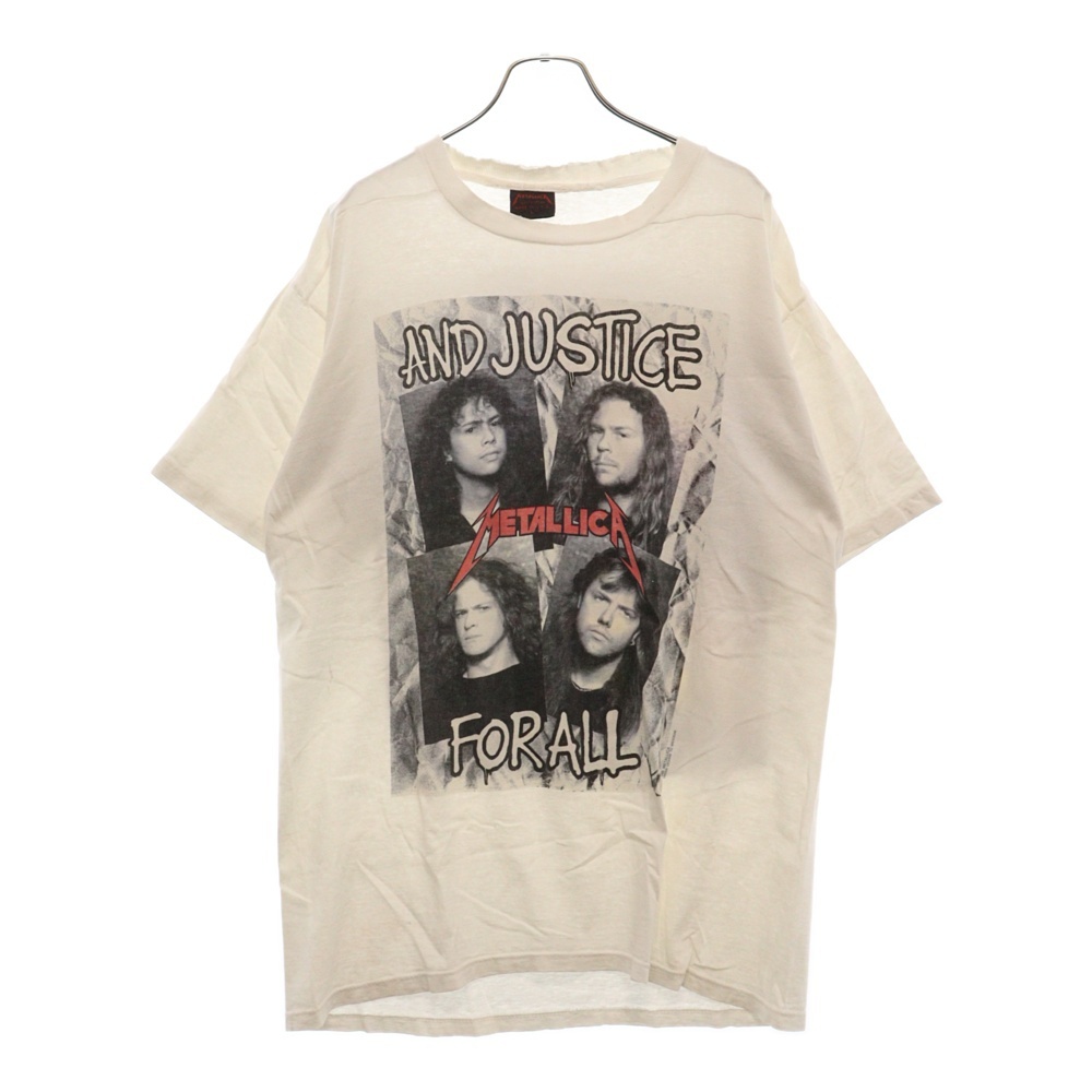 VINTAGE ヴィンテージ 80s METALLICA 1988 AND JUSTECE FORALL TEE メタリカ 両面プリント Tシャツ 半袖 カットソー ホワイト拍卖