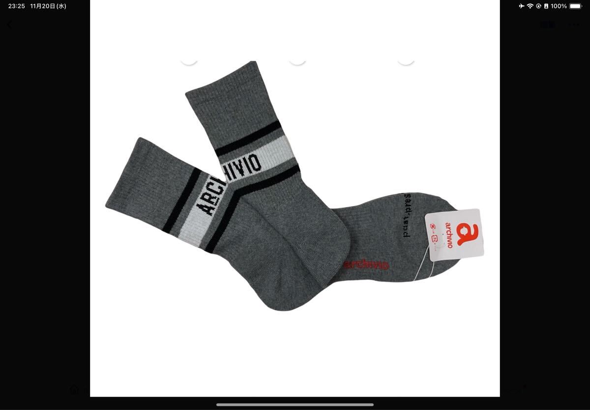 2024秋冬 アルチビオ メンズ ソックス グレー 25-27拍卖