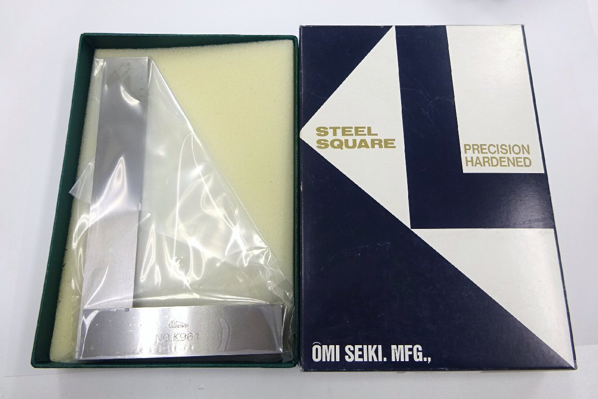 新古品 OMI SEIKI 青海精機 台付きスコヤ 200mm 送料無料拍卖