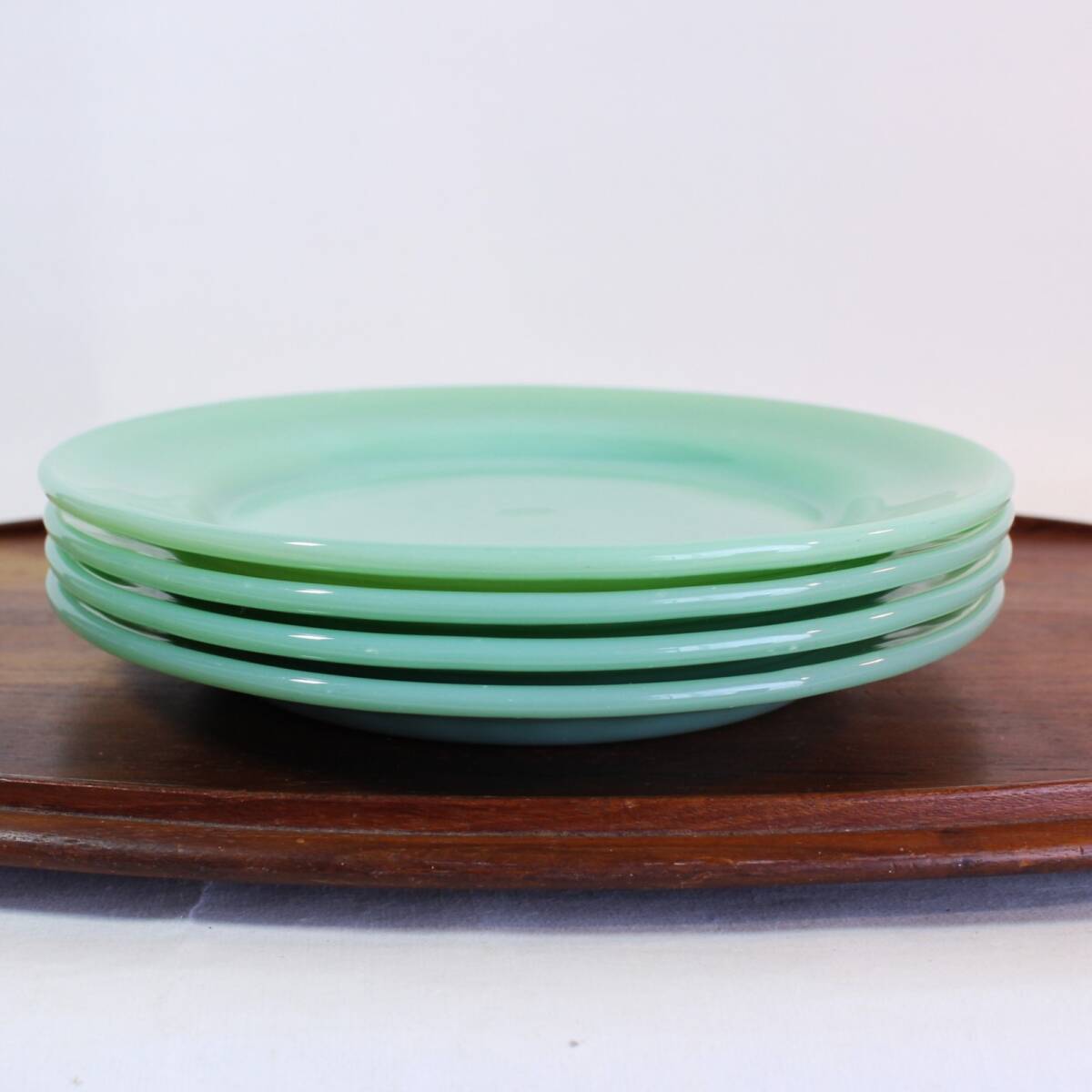 【送料無料】4枚セット 1950~60年頃 ファイヤーキング FIRE KING ジェダイ ディナープレート レストランウェア RW ヴィンテージ アメリカ拍卖