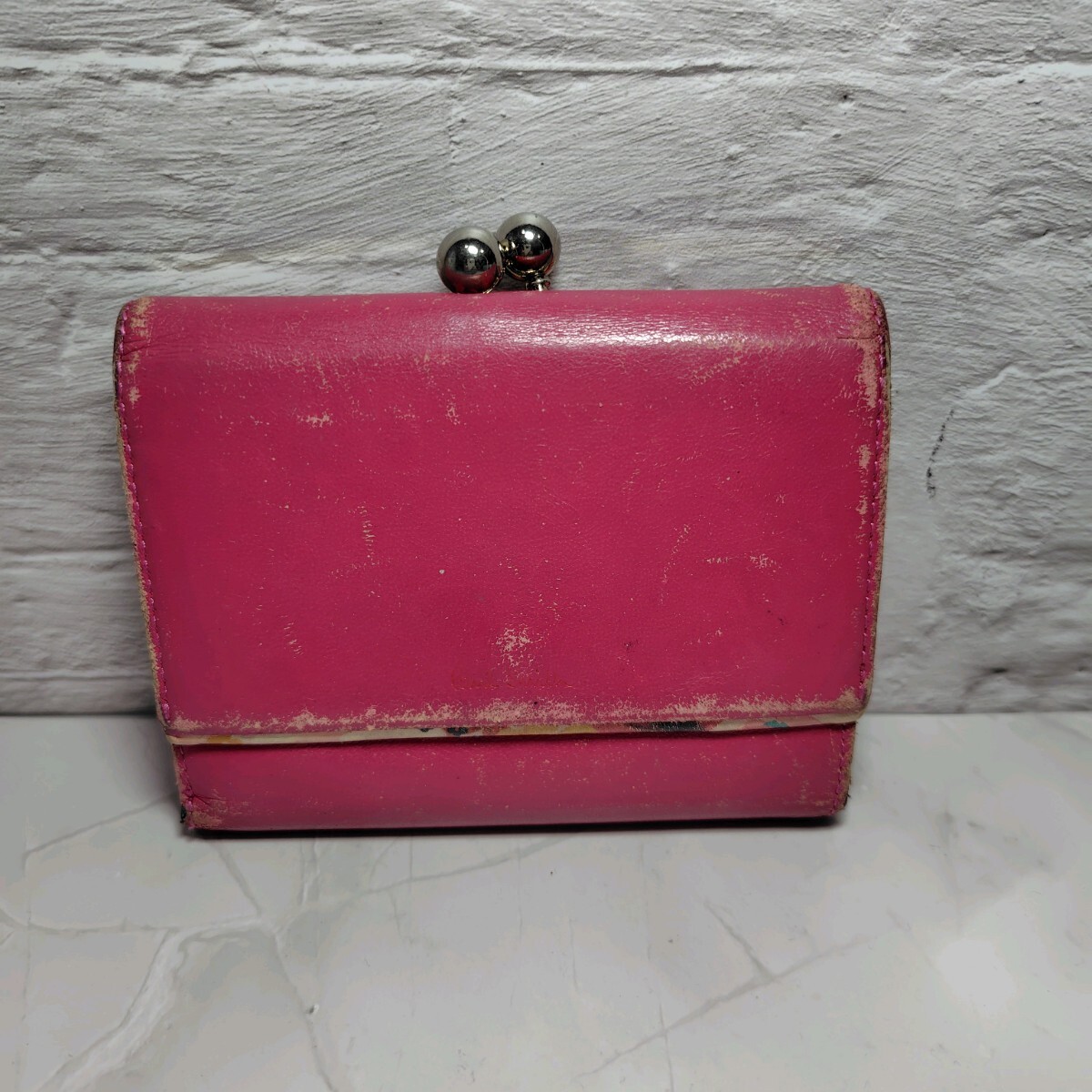 Paul Smith 折り財布 がま口 レザー ピンク 小銭入れあり レディース ポールスミス 送料無料拍卖