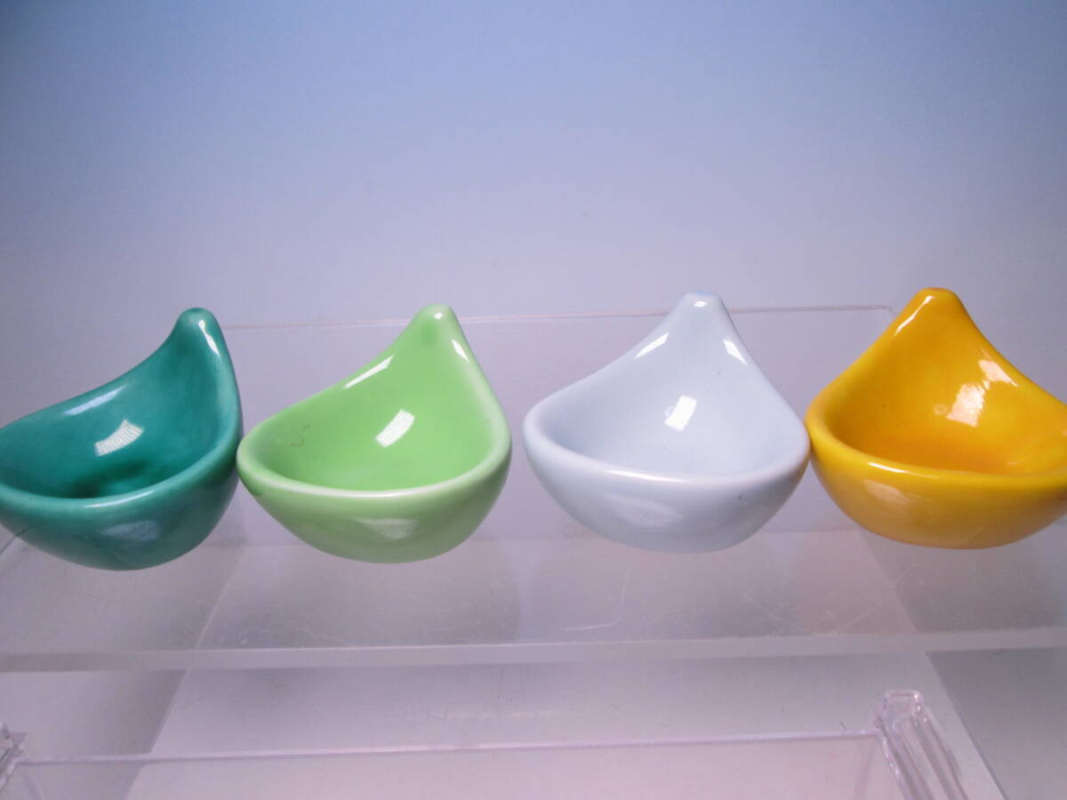 ☆お料理屋さんの器 色変わり珍味入れ 小向付 4P 懐石/割烹/日本料理拍卖