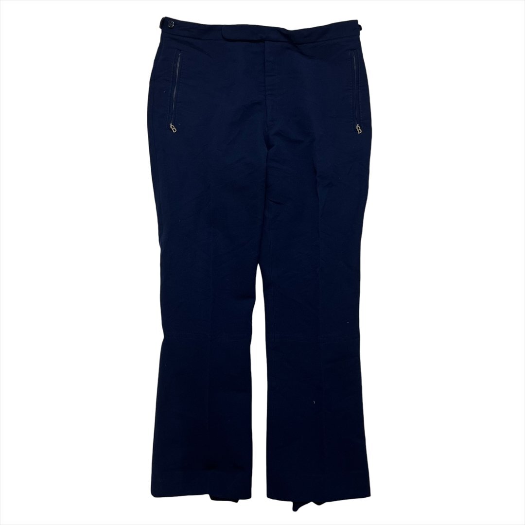 【訳アリ】 ボトムス ネイビー 古着 メンズ W36 サスペンダーボタン パッチワーク拍卖