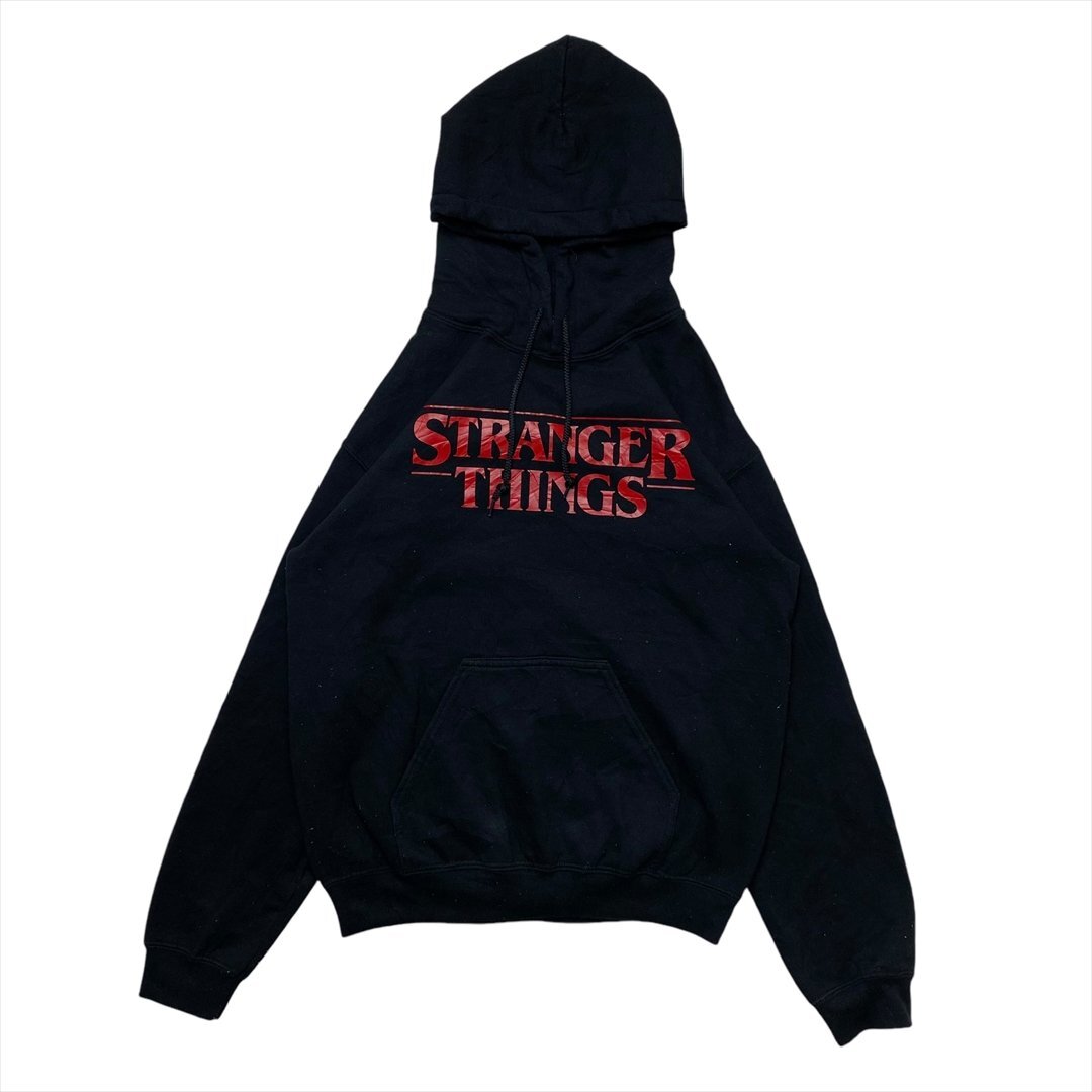 Strenger Things パーカー ブラック 古着 メンズ S クリーニング済み拍卖