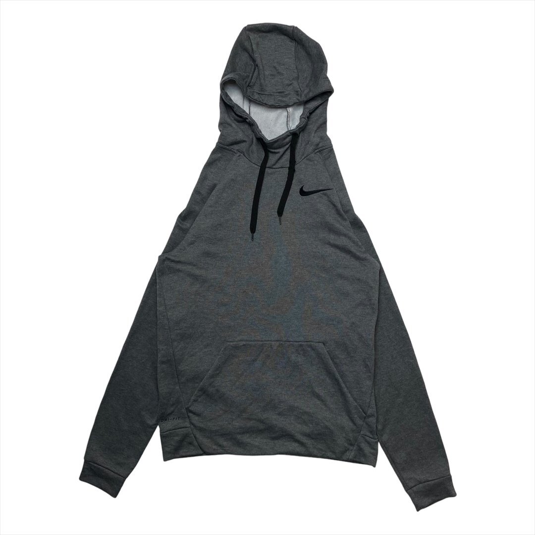 ナイキ パーカー グレー NIKE 古着 メンズ S ワンポイントロゴ シンプル スポーツ クリーニング済み拍卖