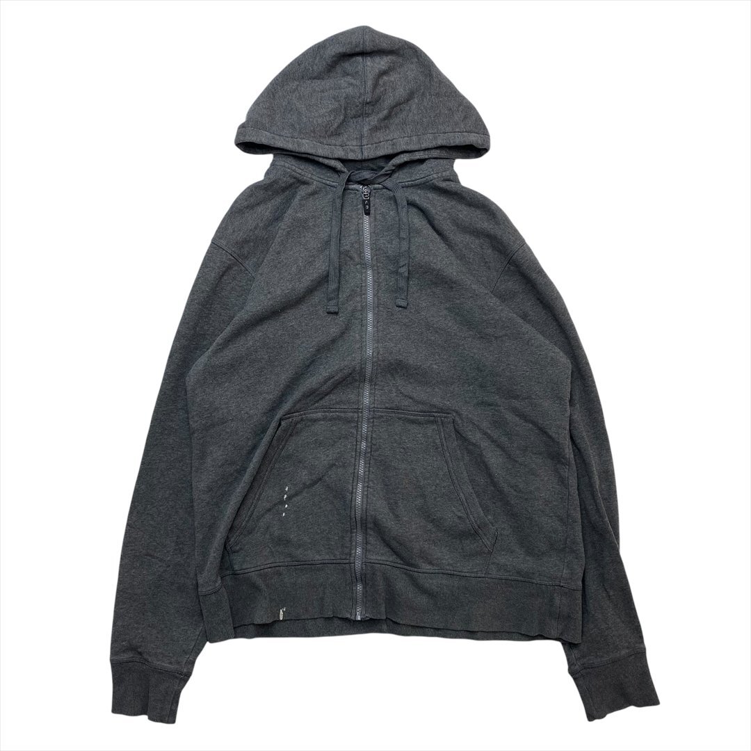 チャンピオン パーカー グレー Champion 古着 メンズ L ジップアップ シンプル ストリート クリーニング済み拍卖