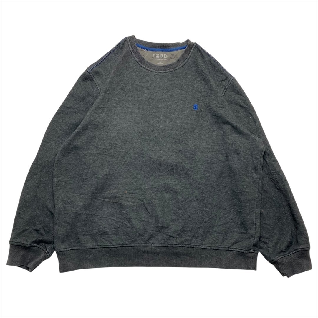 アイゾッド スウェット グレー IZOD 古着 メンズ XL ワンポイント ノームコア カジュアル クリーニング済み拍卖