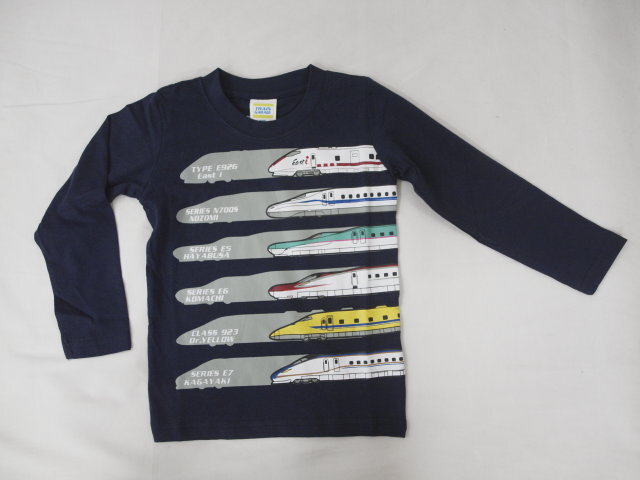 新品 SN4-4552C-110 新幹線 長袖Tシャツ 紺 レターパック発(代引き不可)拍卖