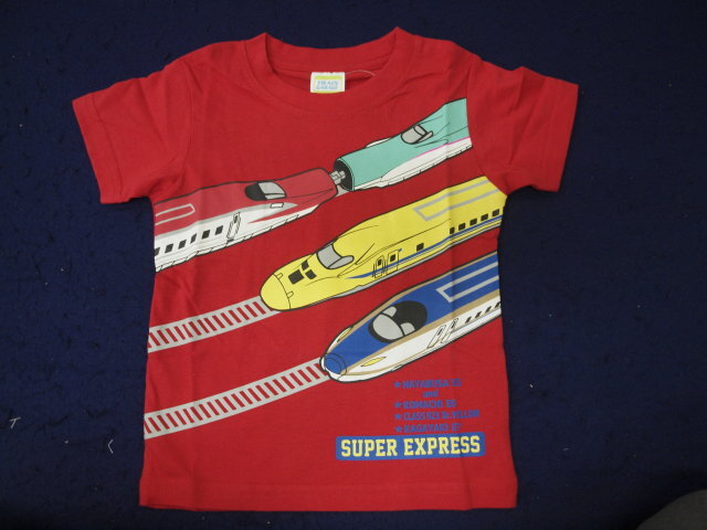 新品 SN3-4379D-120 新幹線 半袖Tシャツ 赤 レターパック発送(代引き不可)拍卖