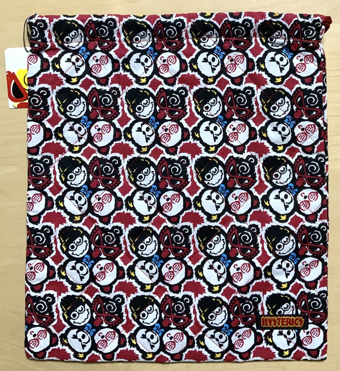 即決☆ヒスミニ☆正規品☆新品☆マルチ巾着袋☆赤☆体操服入れ☆お着替え入れ☆キルティング☆ヒステリックミニ☆HYSTERICMINI拍卖