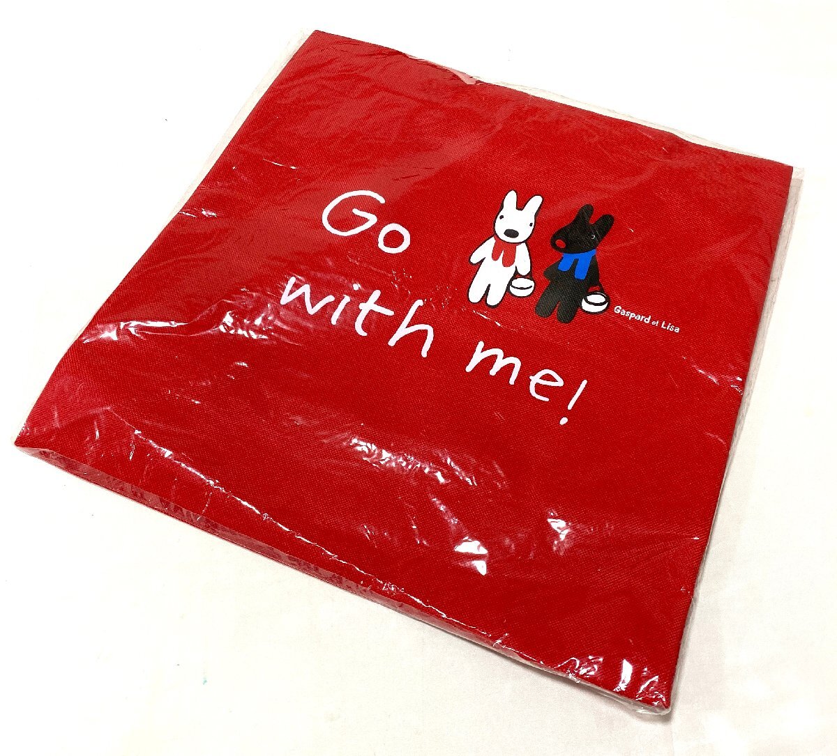 新品 未使用 保管品 リサとガスパール リサガス エコバッグ トートバッグ レッド 赤拍卖