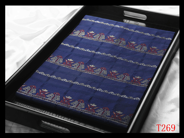 蔵【T269】西陣美品 間道草花壁画紋 深縹色地 気品豊かに 正絹純金糸高級美術名古屋帯 ◇検◇簪着物袋帯和装小物帯締め拍卖