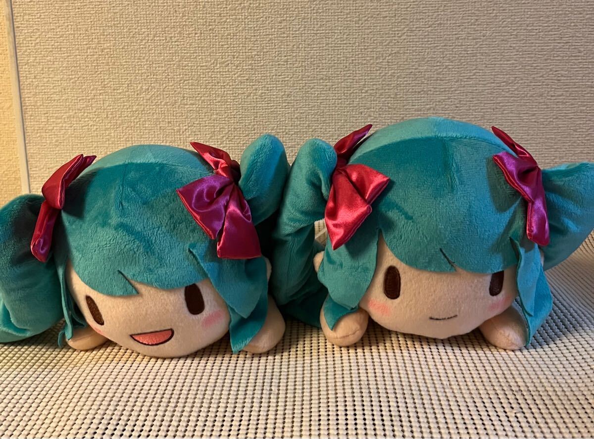 初音ミクシリーズ☆ふわぷち寝そべりMぬいぐるみ 初音ミク 16th Anniversary☆全2種類セット☆約30cm☆新品未使用拍卖