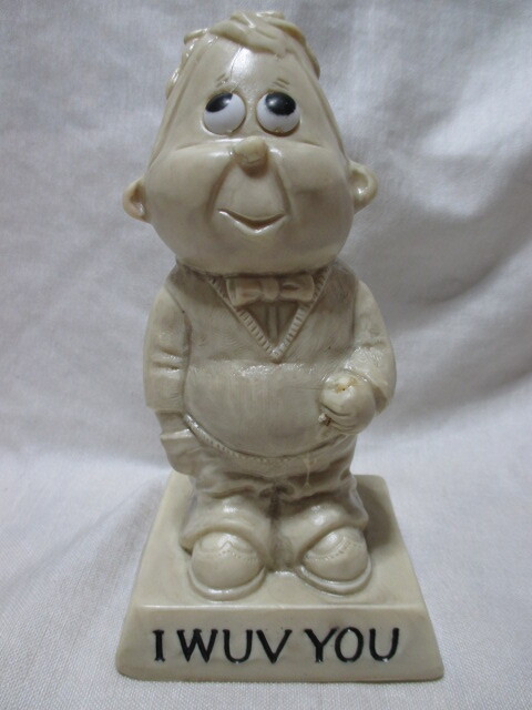 即決★USA製 R&W Berries社 ビンテージ メッセージドール I WUV YOU 蝶ネクタイ/1970年拍卖