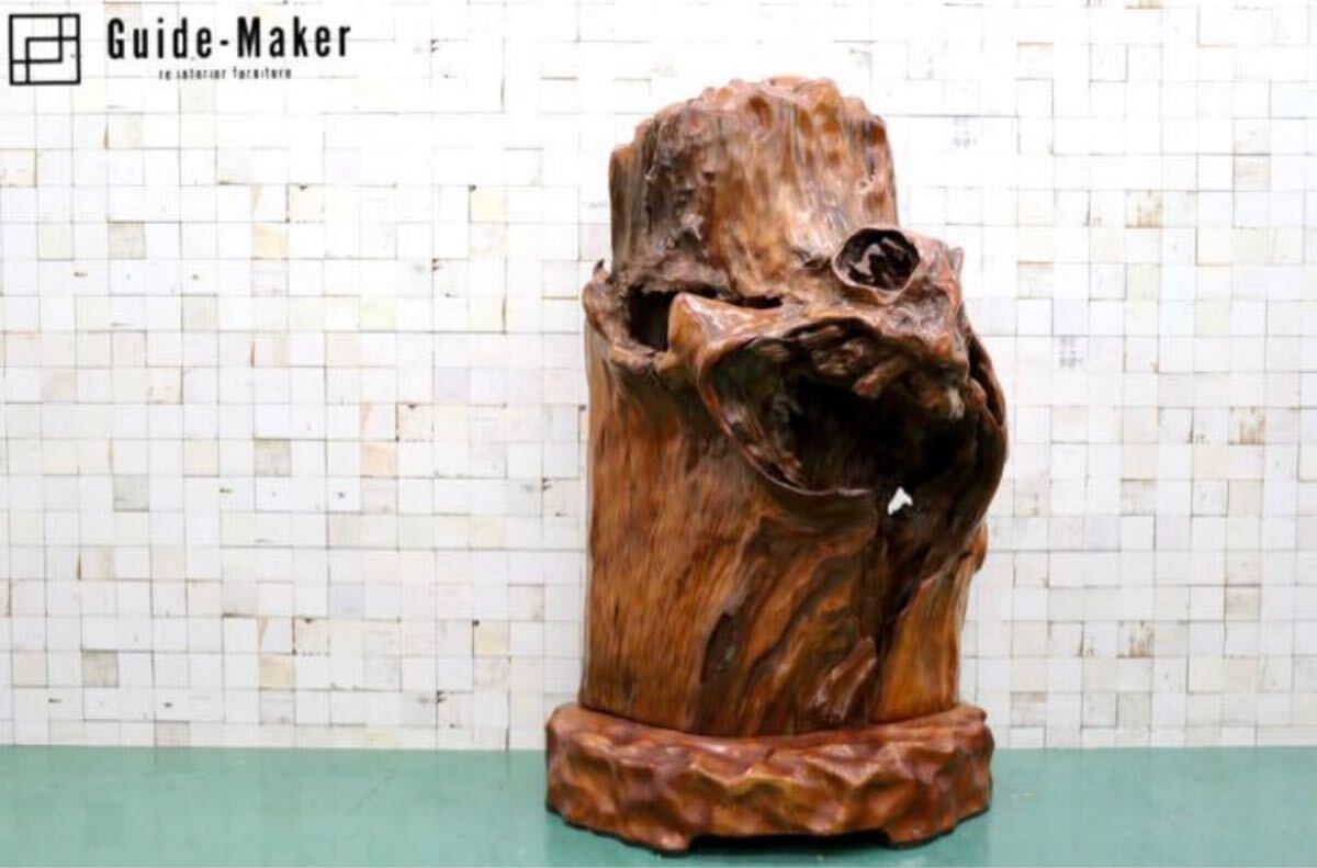 GMFS276○世界遺産屋久杉 無垢 一枚板 衝立 パーティション オブジェ 置物 玄関 和室 座敷 伝統工芸 うるし塗り 稀少 約400万 ※発送不可拍卖