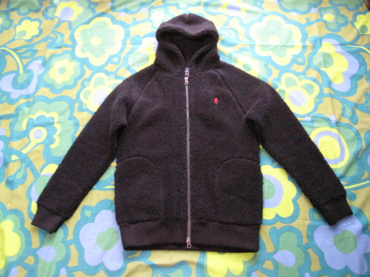 Gymphlex BOA ジムフレックス フルWジップ フリースボアジャケット レディース16/L ネイビー USEDキレイ Bshop拍卖