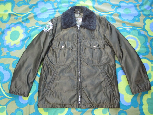 70s ビンテージ West Point POLICE UNION MADE アウター TALON WZIP カーキ メンズM-L程度 USED 古着 ポリスジャケット拍卖
