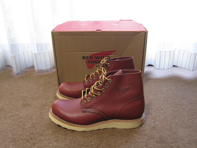 使用2.3回キレイ/箱付 USA製 RED WING レッドウイング 09105-1 7ホールブーツ ブラウン US6.1/2D 24.5cm アメリカ製拍卖