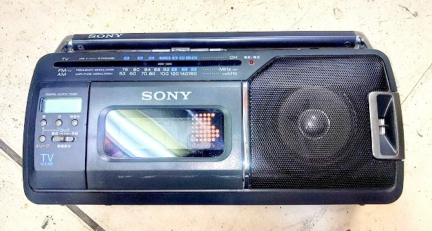 『小型ラジカセ 持ち運び便利♪ SONY CFM-170TV』拍卖