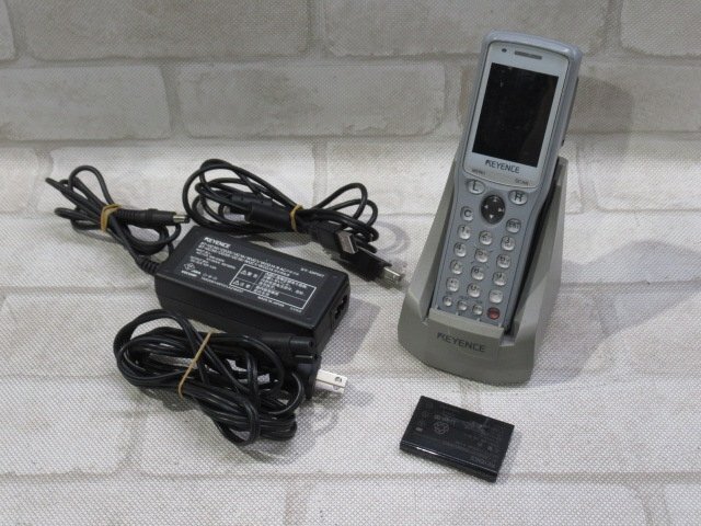 Ω 新P 0213♪ 保証有 KEYENCE【 BT-1000 + BT-UC10U 】キーエンス 超小型ハンディターミナル + 通信ユニット 電池/USBケーブル付拍卖
