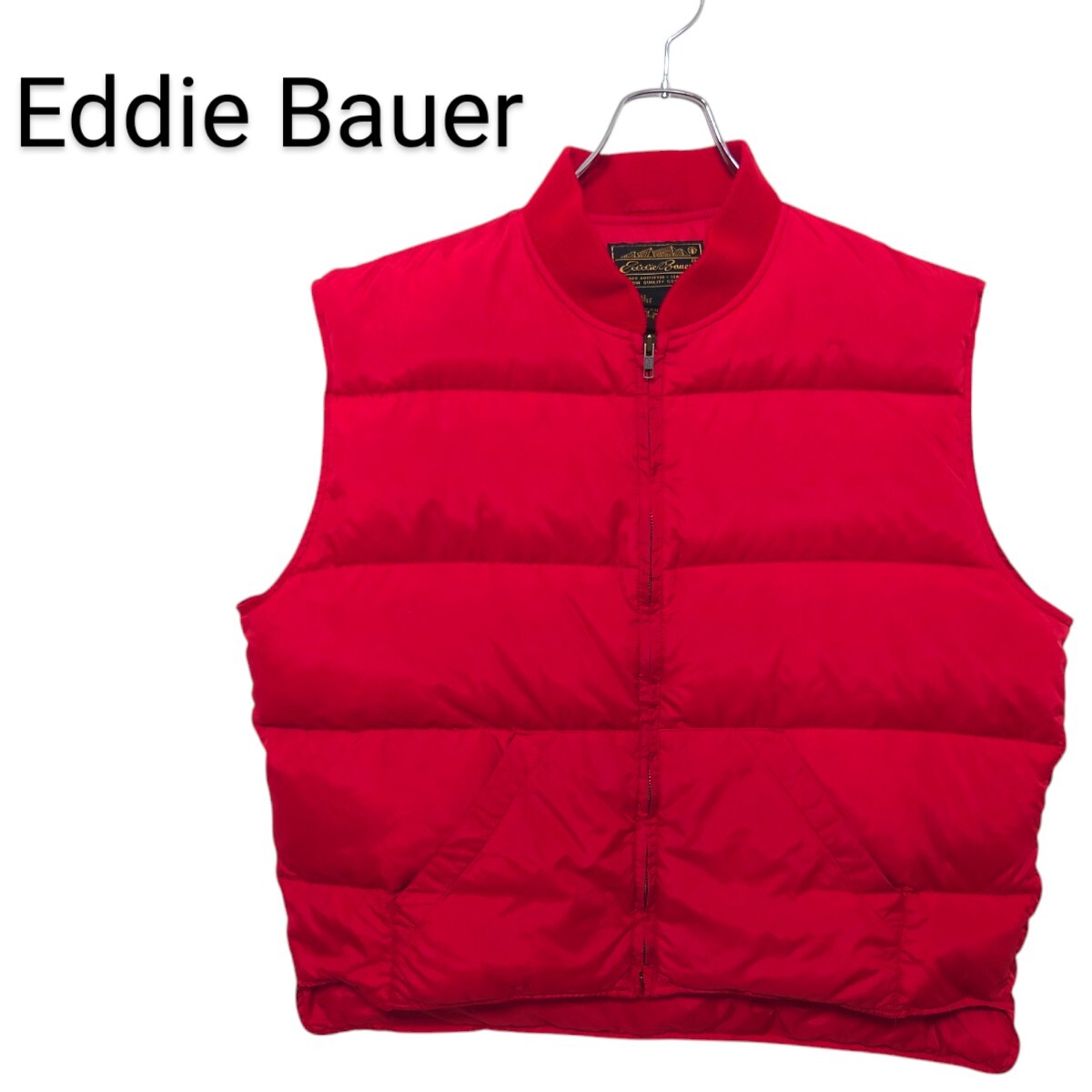 【Eddie Bauer】80's 黒タグ グースダウンベスト A-2623拍卖