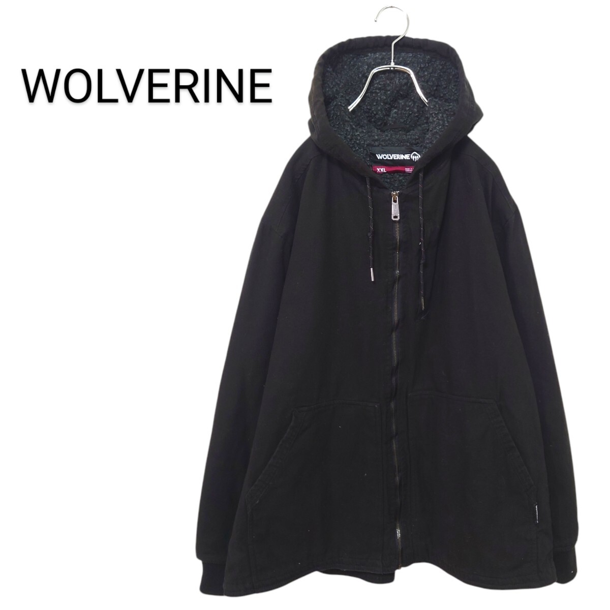【WOLVERINE】裏ボア ダックアクティブジャケット ブラック A-2650拍卖