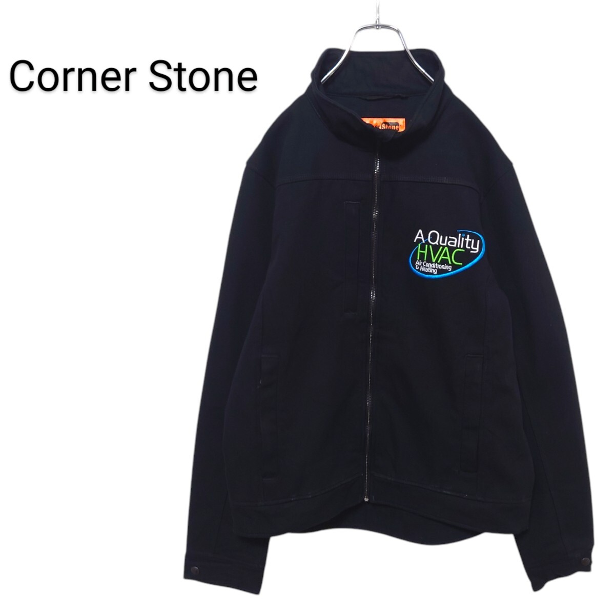【Corner Stone】企業ロゴ刺繍 ハイネックダックジャケットA-2652拍卖