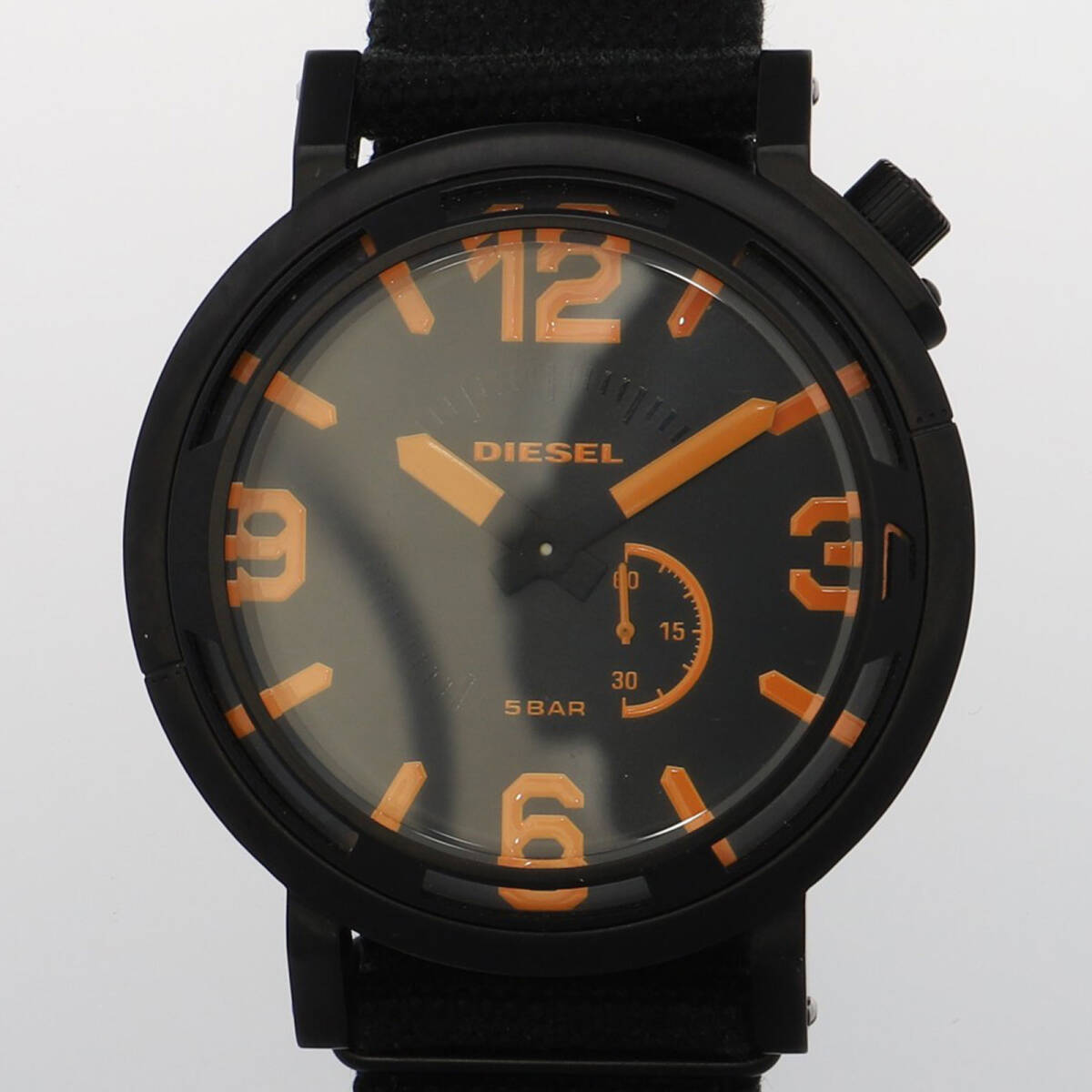 DIESEL ディーゼル DZ-1471 ブラック×オレンジ ブラックダイヤル SS クオーツ メンズ【124489】拍卖