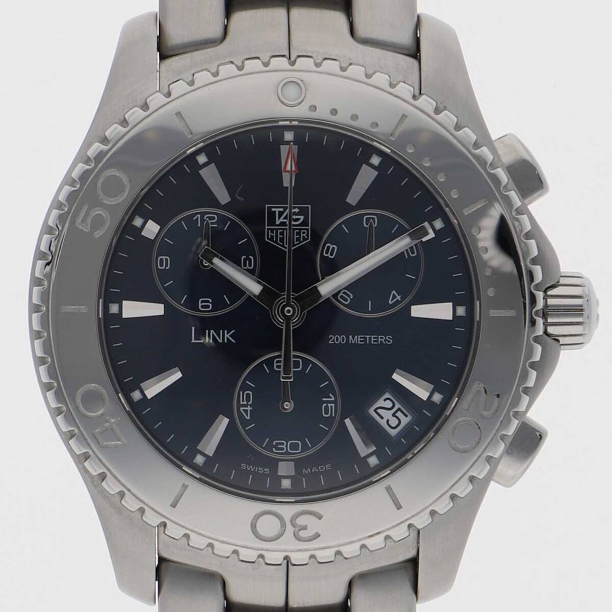 TAG HEUER タグホイヤー CJ1112.BA0576 リンククロノ ネイビーダイヤル SS 自動巻き 純正ボックス メンズ【122502】拍卖