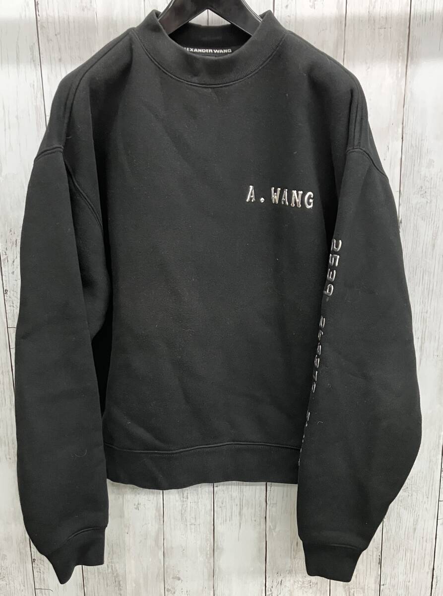 Alexander wang クレジットカードスウェットシャツ アレキサンダーワン スウェット ブラック トレーナー Sサイズ拍卖