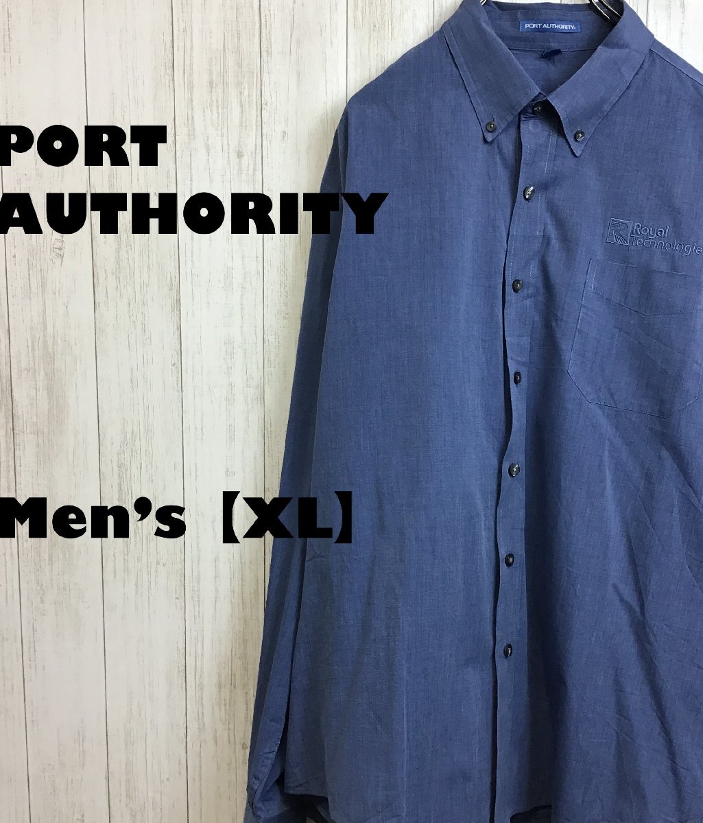 【US輸入古着】PORT AUTHORITY 企業ロゴワークシャツ XLサイズ拍卖