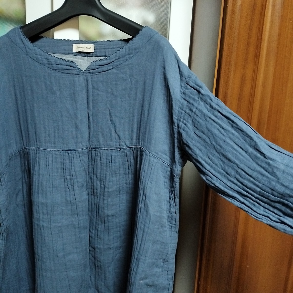 SM2 サマンサモスモス二重ガーゼのブラウス くすみ紺色拍卖