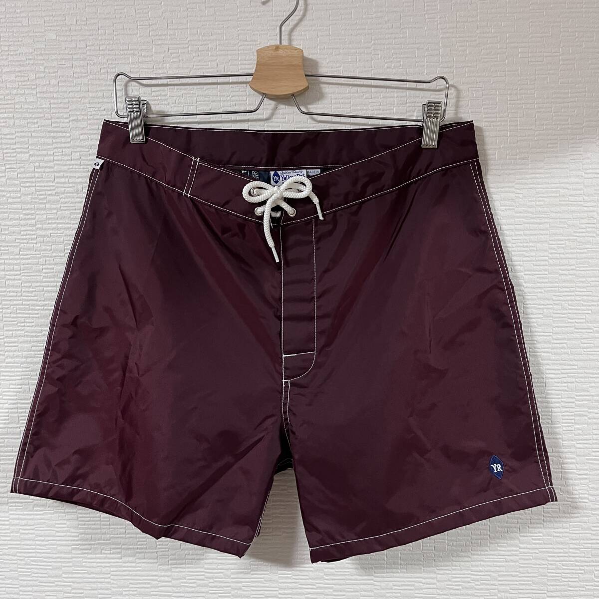 ★ Yellow Rat (イエローラット) ★ NYLON TRUNKS ボードショーツ 34インチ ワイン色 USA製 サーフパンツ サーフィン (タグ付き新品未使用)拍卖