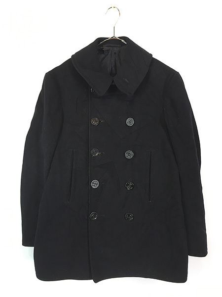 古着 40s 米軍 US NAVY 10ボタン ミリタリー 防水 防寒 メルトン ウール Pコート 42位拍卖