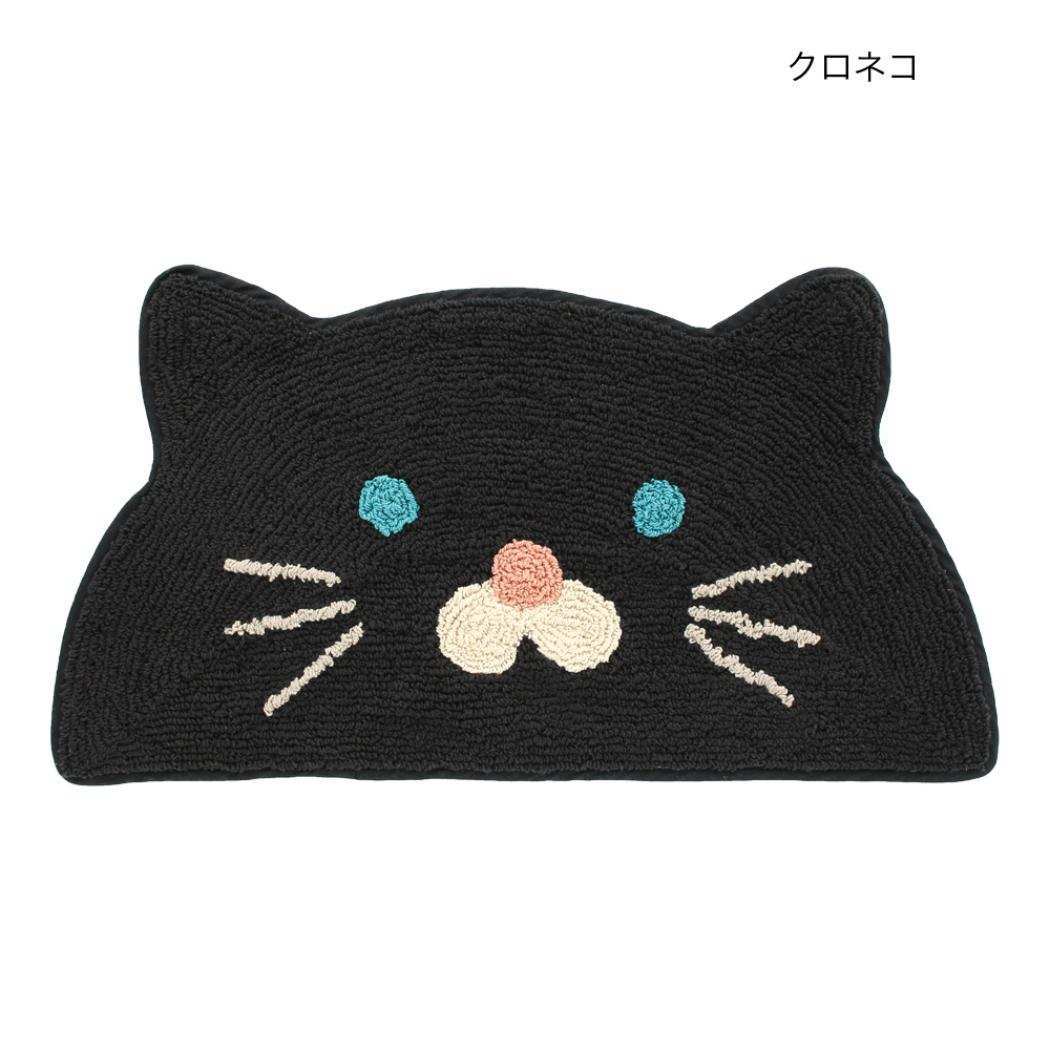 アニマルグッズ フロアマット マット セミサークル アニマル クロネコ ねこ トモコーポレーション フリーマット インテリア雑貨拍卖