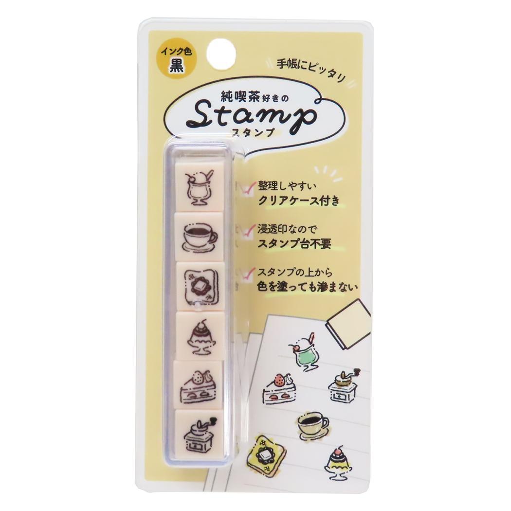 はんこ 6連スタンプ 純喫茶好きのスタンプ カミオジャパン ハンコ 手帳デコ グッズ拍卖
