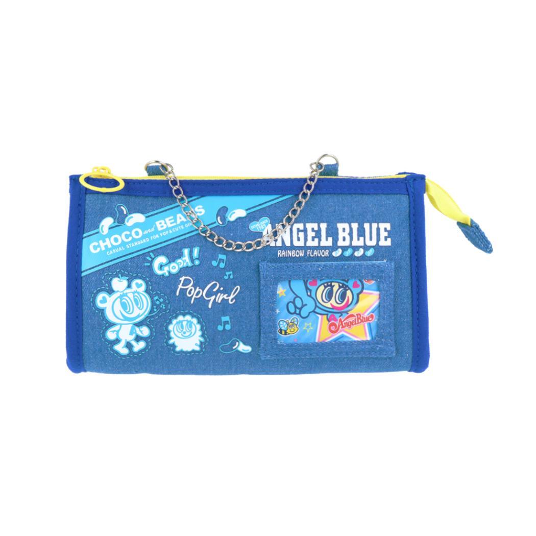 Angel Blue エンジェルブルー ペンポーチ チェーン付デニムポーチ ナルミヤキャラクターズ サンスター文具 新入学準備文具拍卖